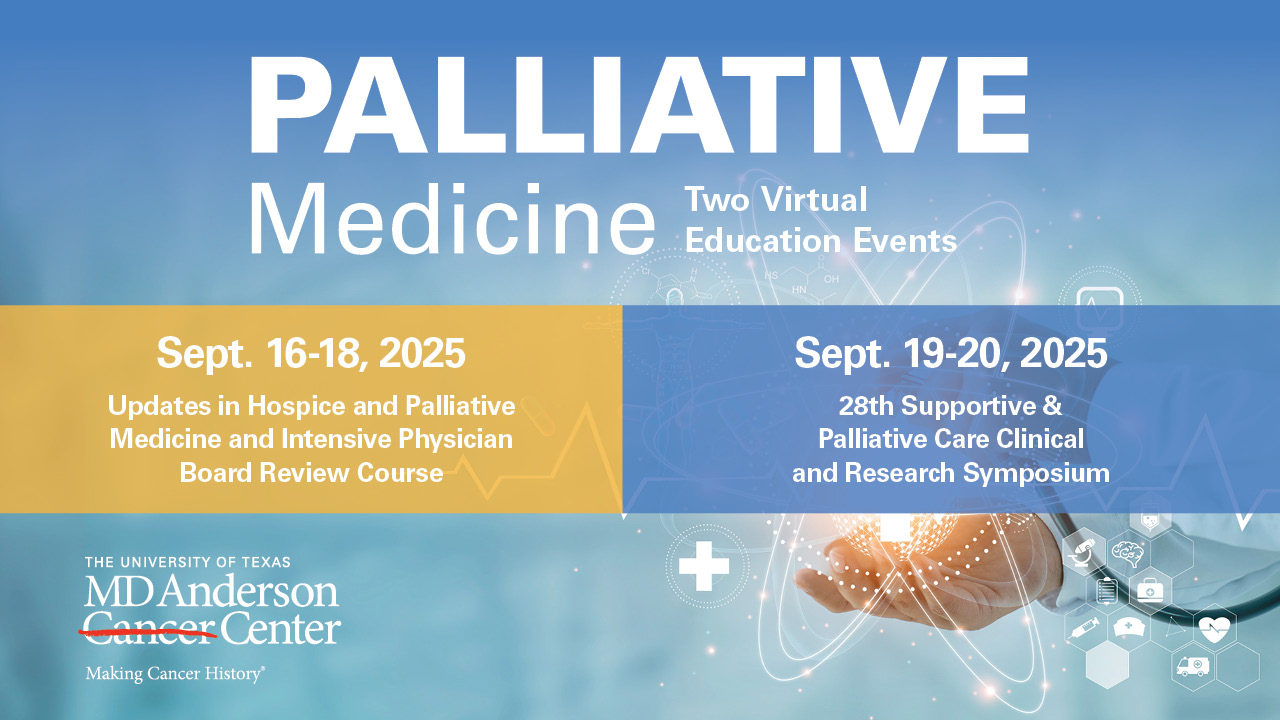 28th Supportive and Palliative Care Clinical and Research Symposium Banner