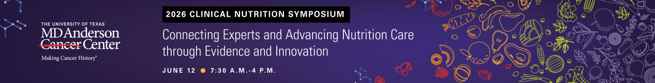 MD Anderson Nutrition Symposium Banner