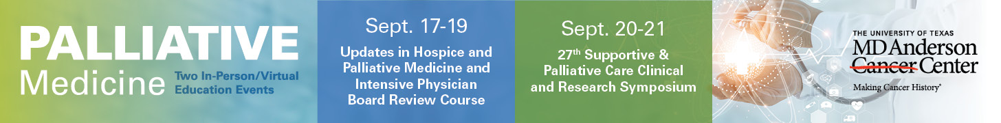 27th Supportive and Palliative Care Clinical and Research Symposium Banner