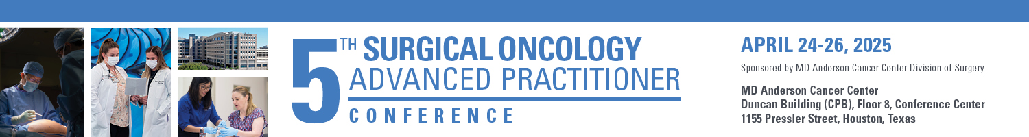 5th Surgical Oncology Advanced Practitioner (SOAP) Conference Banner