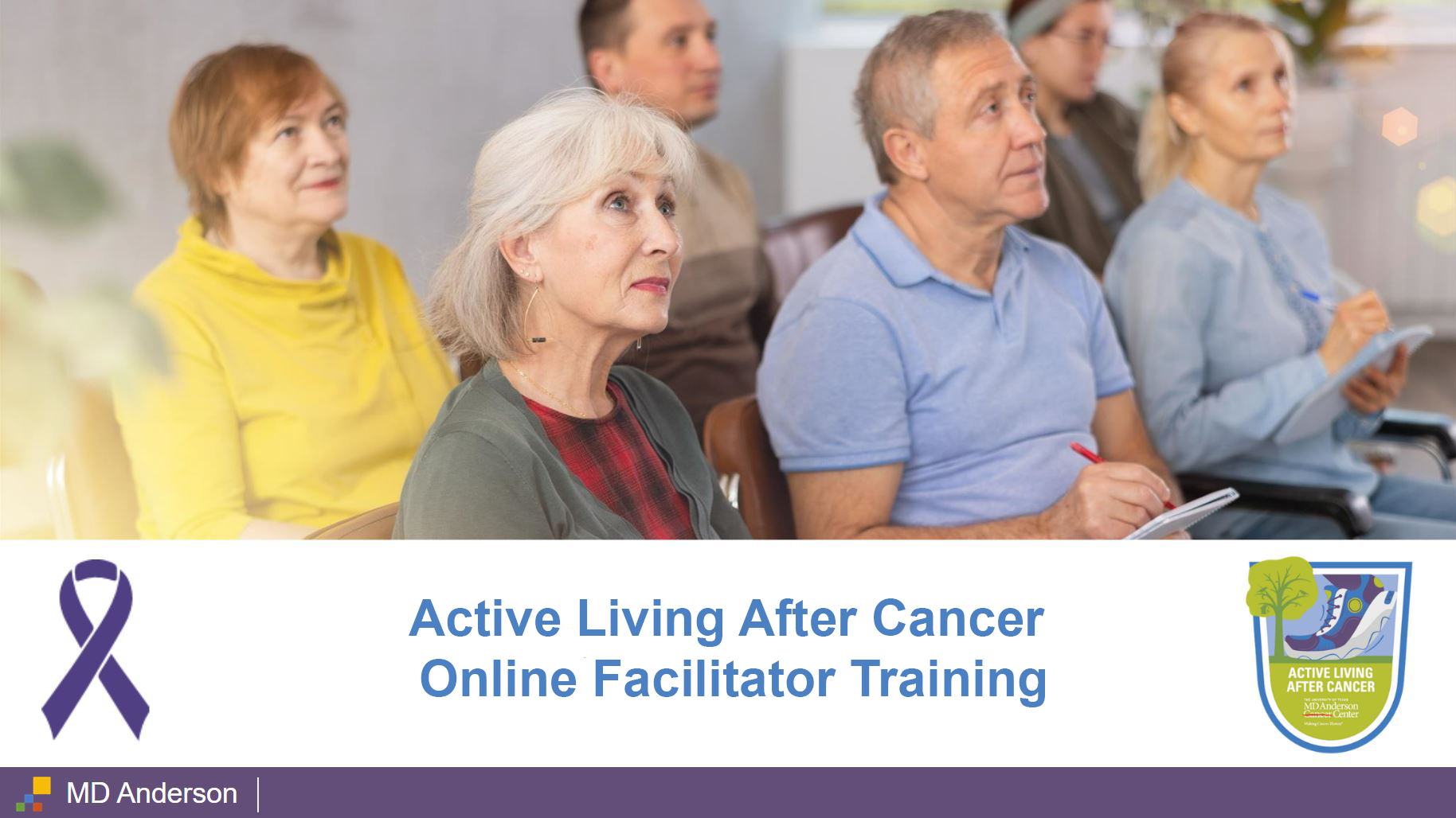 Active Living After Cancer (ALAC) Facilitator Training - Community Health Workers Banner